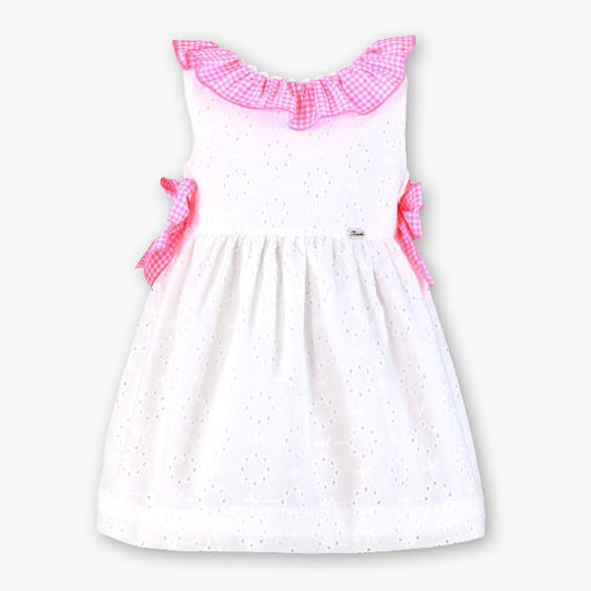 VESTIDO INFANTIL BLANCO-ROSA