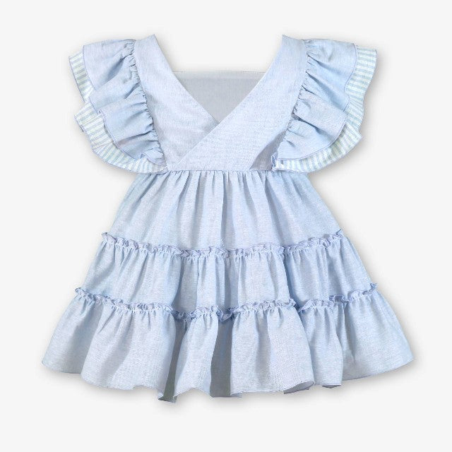 VESTIDO INFANTIL CELESTE