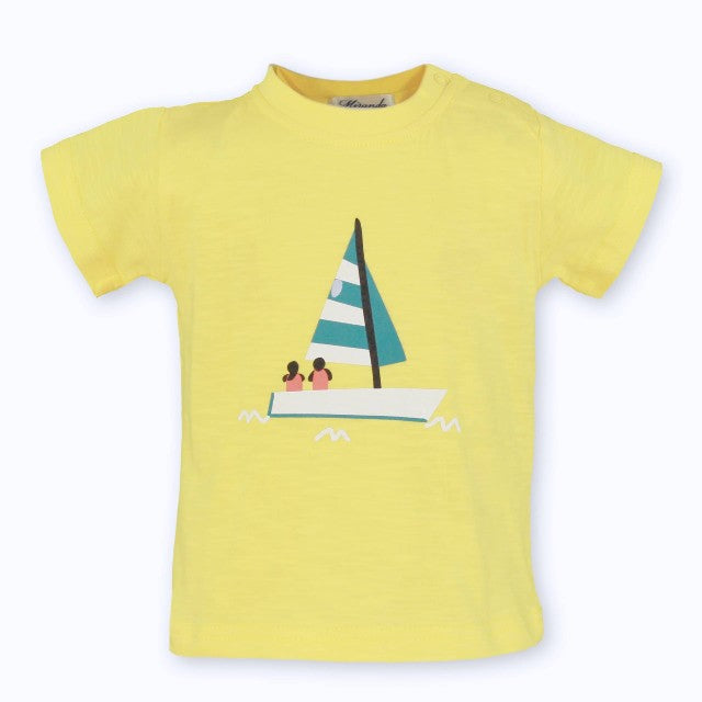 CAMISETA BEBE NIÑO AMARILLO