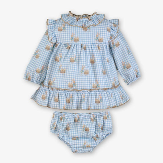 VESTIDO-BRAGUITA BEBE AZUL