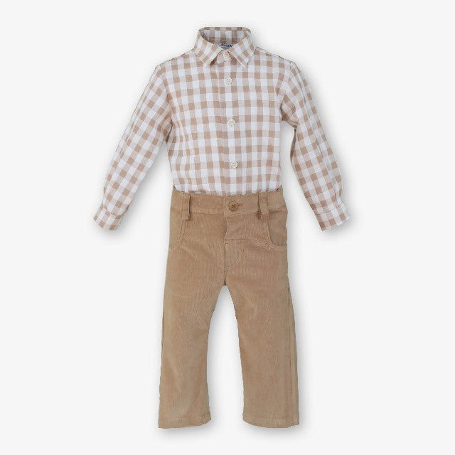 CAMISA-PANT.LARGO BEBE NIÑO CAMEL